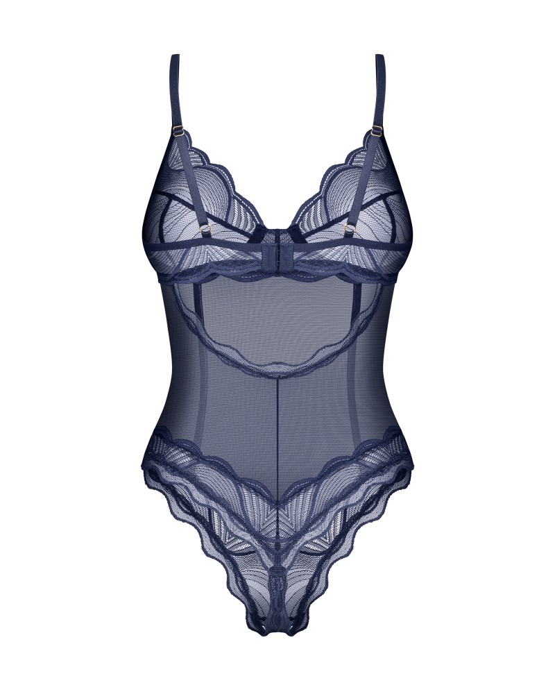 Nightly Blue crotchless teddy M/L