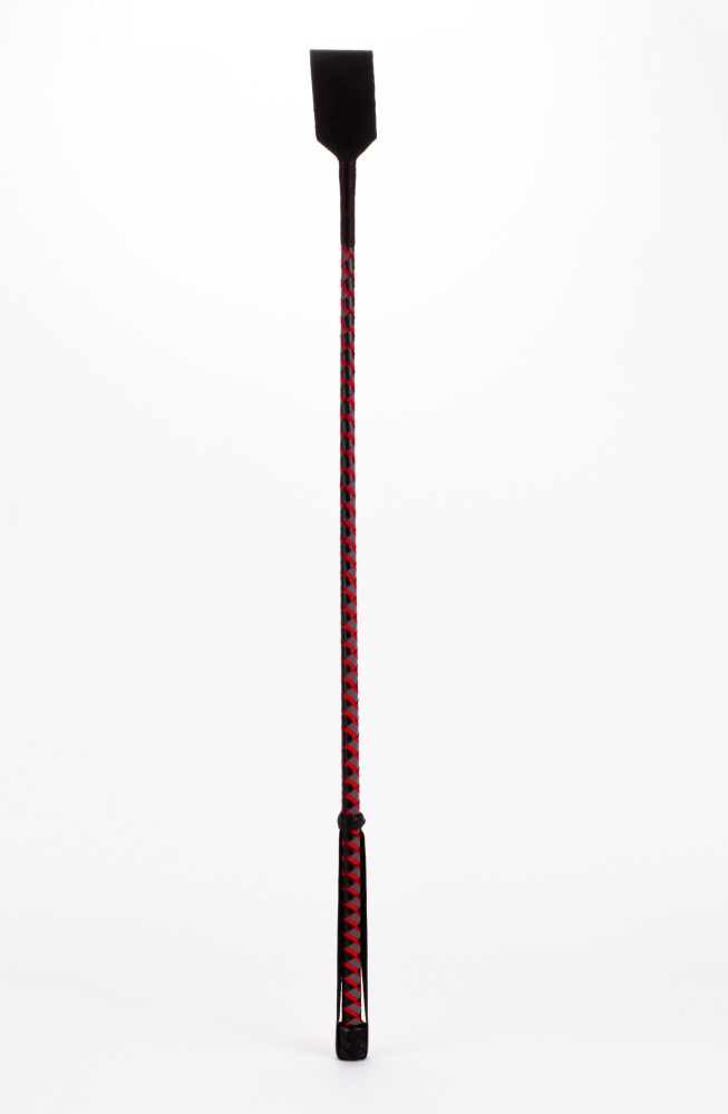 Leather Stick with Neon Strip and Nubuck Leather Top Red