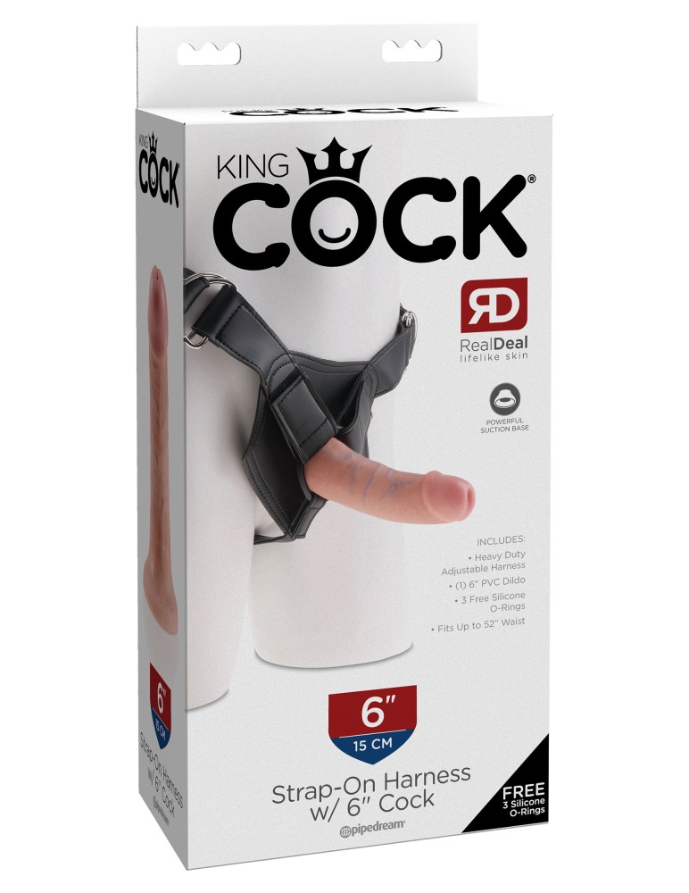 Strap on Harness with 6" Cock  Light